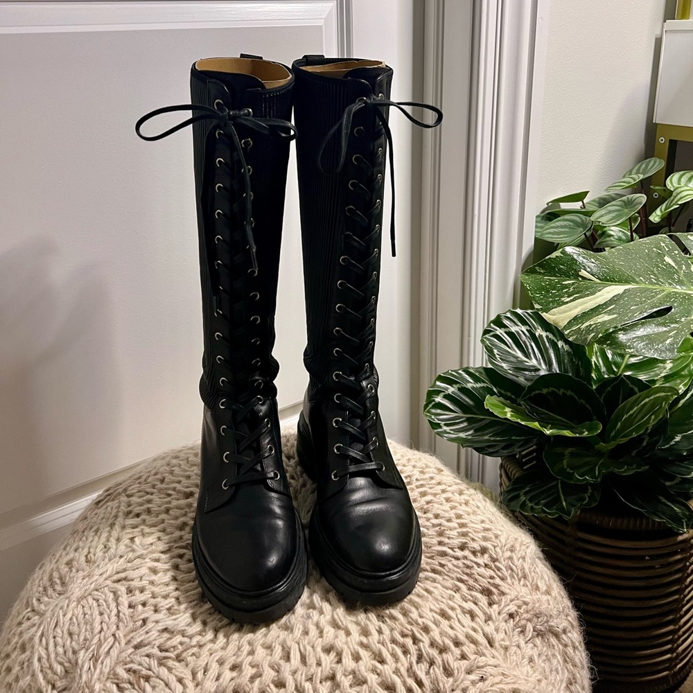 Gianvito Rossi Highrise Black Martis Boots Size 39